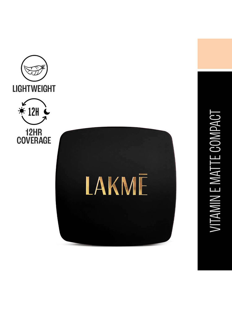 Lakme Forever Matte Compact, Smooth Finish, Lasts For 12 Hrs, Even Toned Look