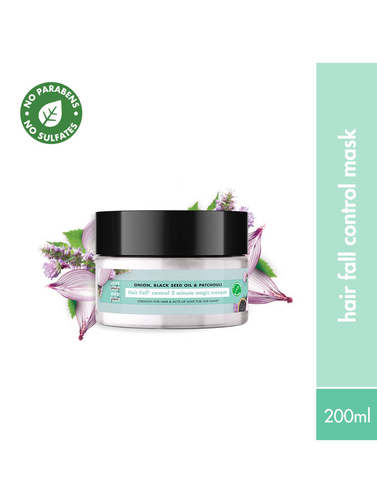 Love Beauty & Planet Onion, Black Seed & Patchouli Hair Mask For Hair Fall Control