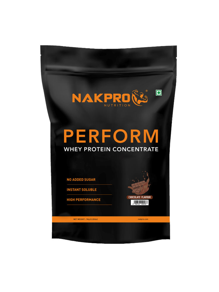 NAKPRO Perform Whey Protein Concentrate Supplement Powder - Chocolate Flavour