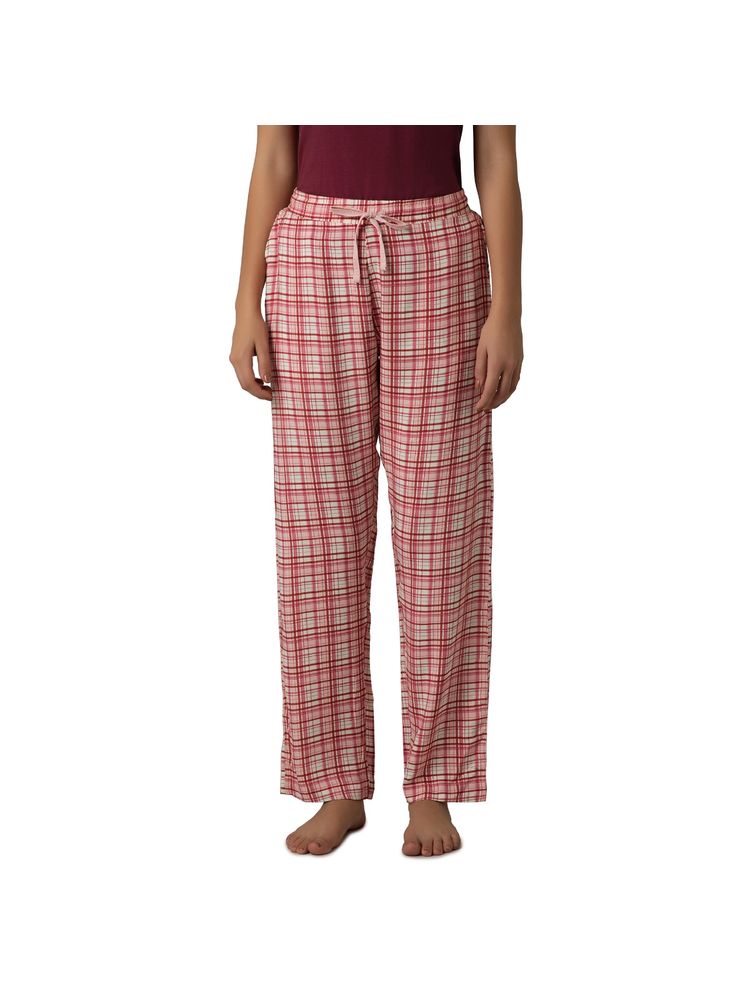Amante Women Viscose Checks Red Pyjama-picture-13