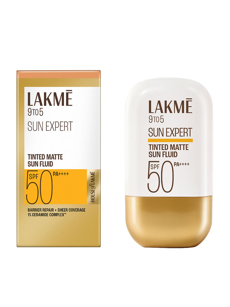 Lakme Sun Expert Tinted Matte Fluid SPF 50 Sunscreen with 1% Ceramide for Barrier Repair - Bronze-image-44