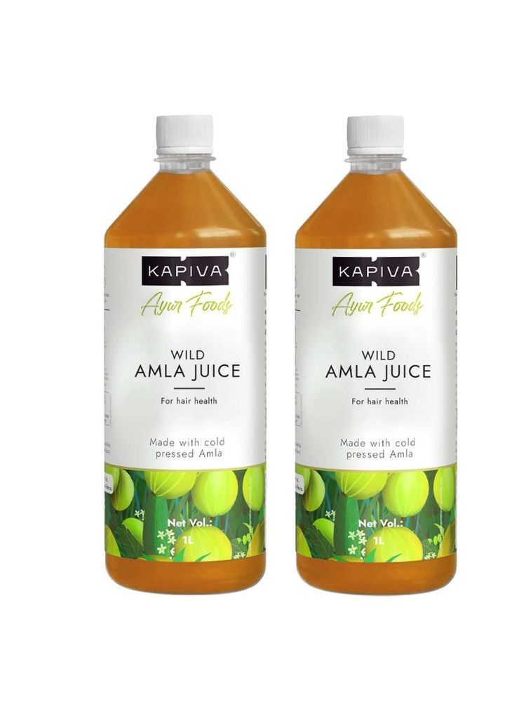 Kapiva Wild Amla Juice Natural Source of Vitamin C Made with Cold Pressed Amla - Pack of 2