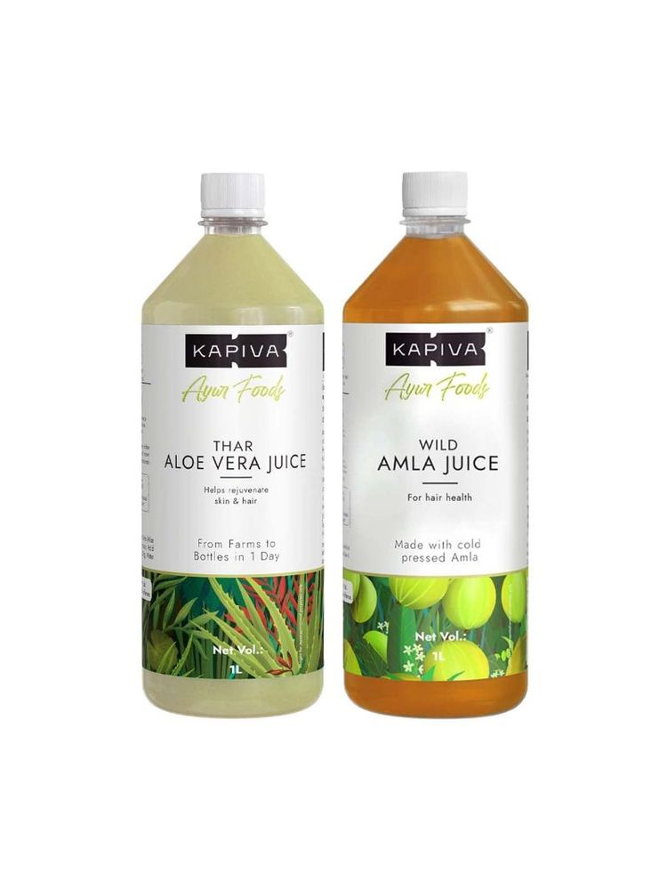 Kapiva Ayurveda Aloe Vera Juice + Amla Juice Combo