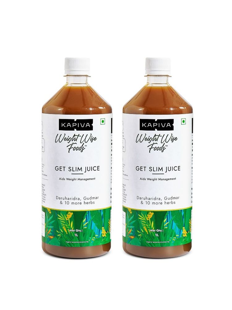 Kapiva Get Slim Juice Healthy Weight Management, Aids Metabolism and Digestion - Pack of 2