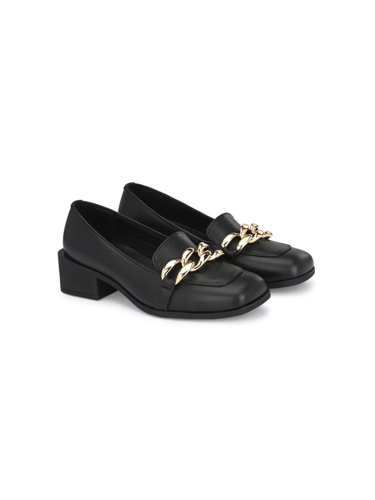 Delize Womens Black Solid Loafers-picture-24