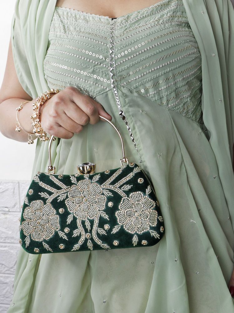 Soho Boho Studio Emerald Royal Clutch Bag-picture-2