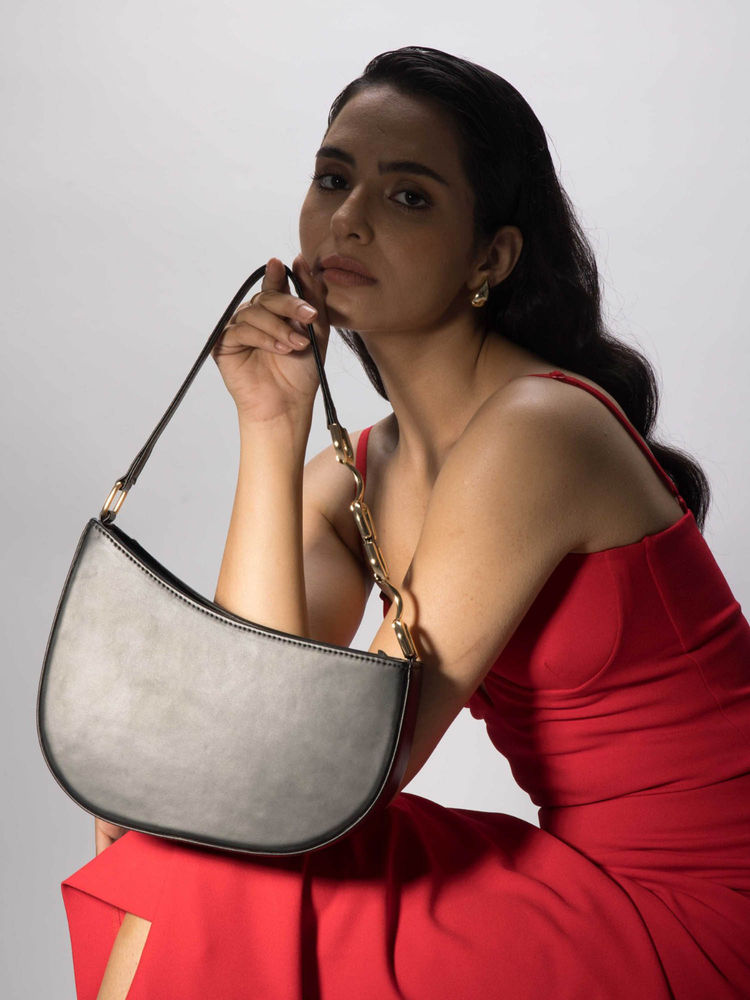 Hues Studio Kate Handbag Bag for Women Black-image-27