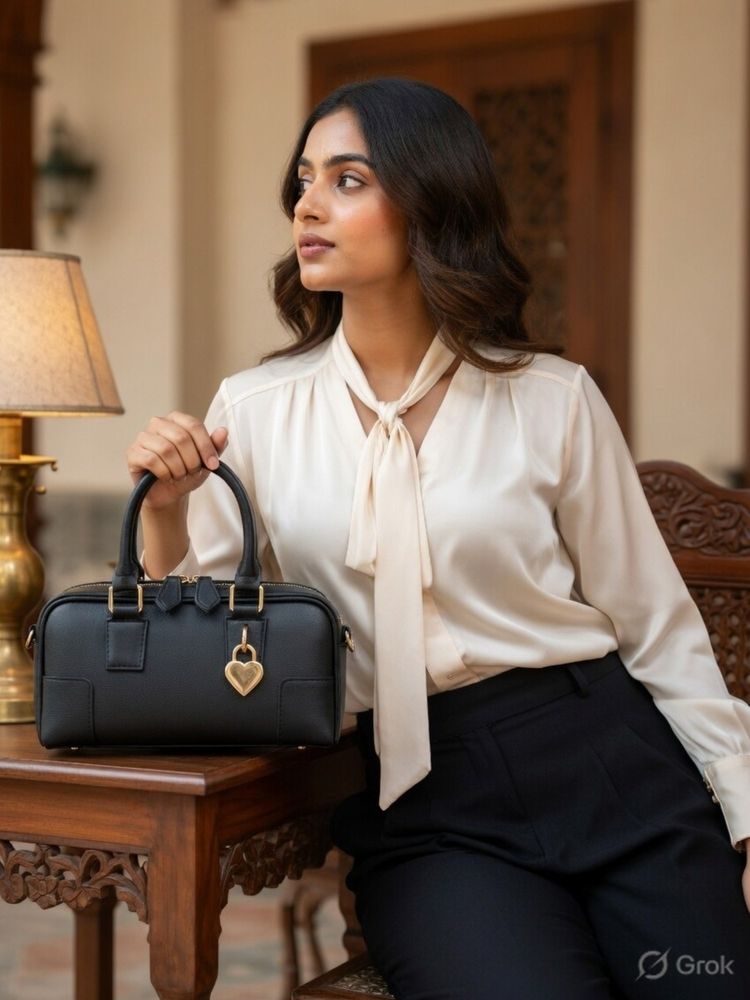 Hues Studio Zoe Sling Bag for Women Black (S)-image-4
