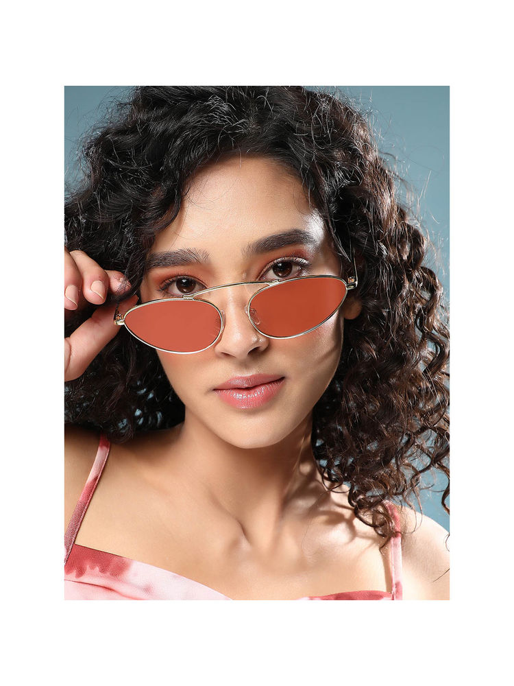 Haute Sauce Women Cat Eye Brown Lens Full Rim Sunglasses-image-30