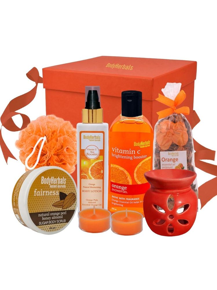 BodyHerbals Orange Essentials Spa Hamper & Skin Care Kit - Gift Sets & Combos for Women & Men-image-47