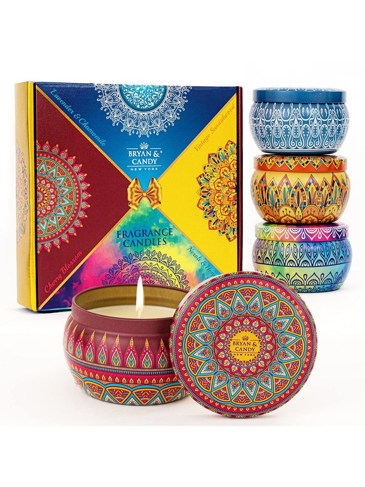 BRYAN & CANDY Cherry- Sandalwood- Neroli Lavender Candle (Pack Of 4)-picture-11