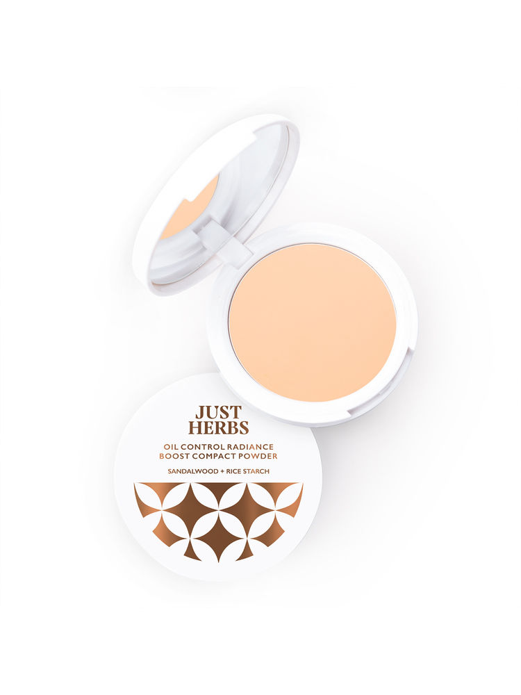 Just Herbs Oil Control Radiance Booster Age Defying Compact Powder