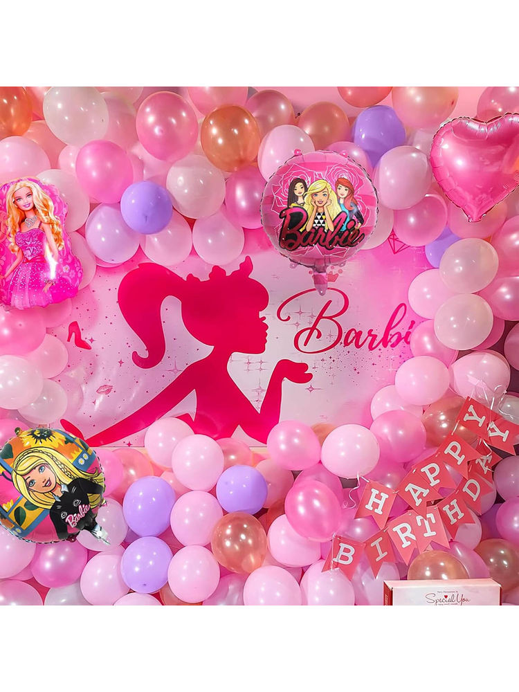 Special You Barbie Theme Birthday Decoration, Barbie Doll Balloons-picture-23