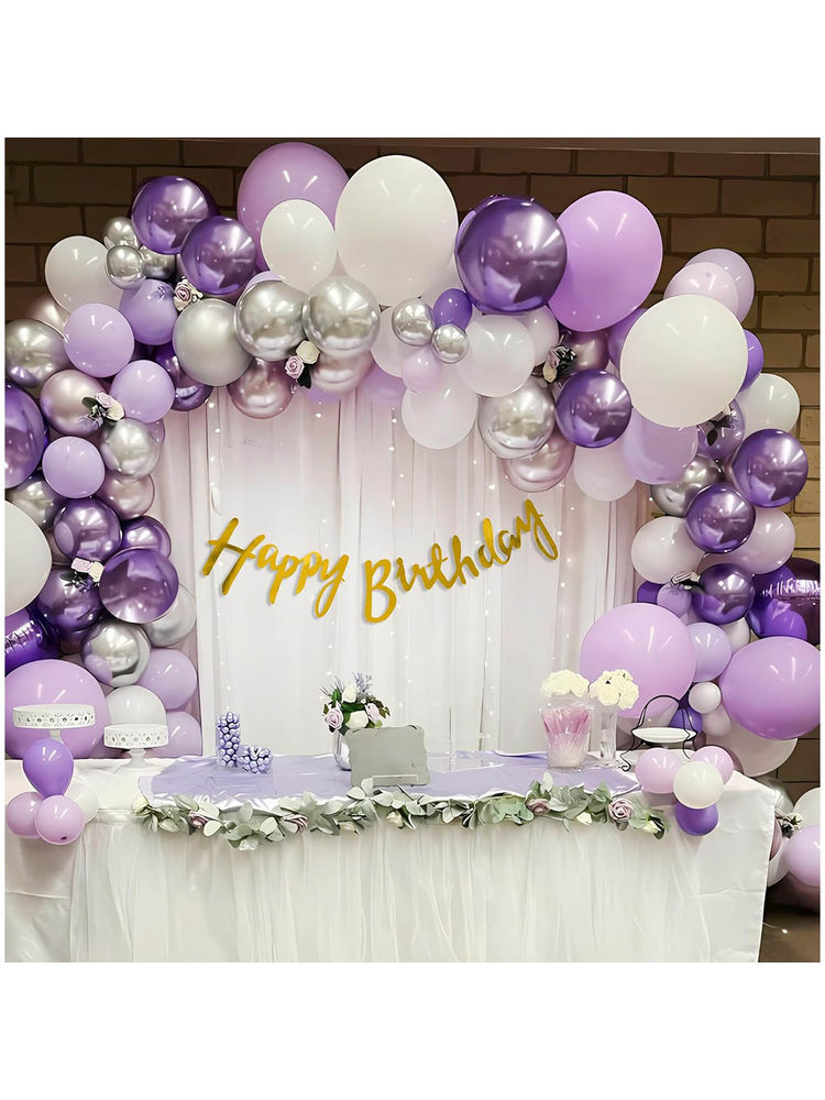 Special You Birthday Decoration Kit For Girls With Purple Balloons- 49 Pcs-image-3