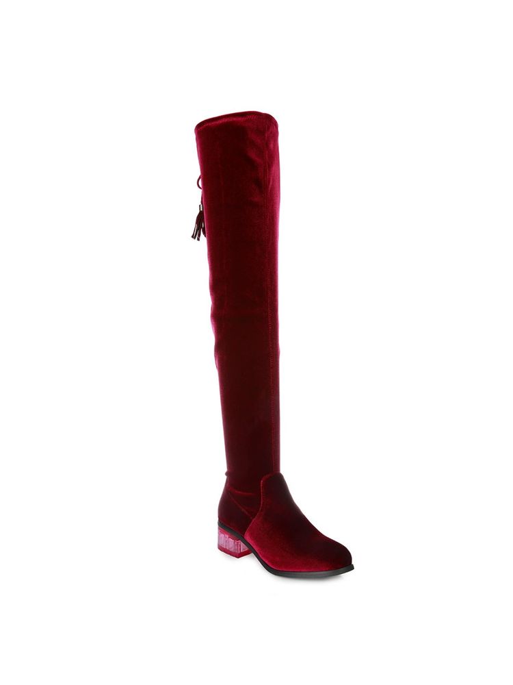 London Rag Solid Burgundy Boots-image-10