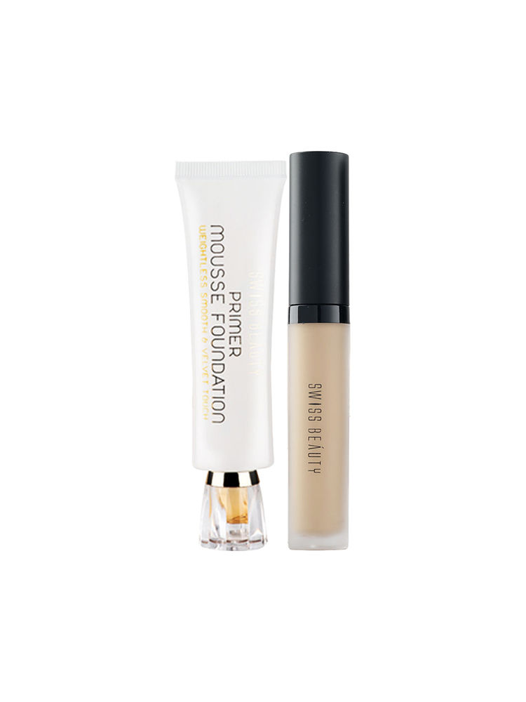 Swiss Beauty Mousse Foundation And Liquid Concealer - Combo