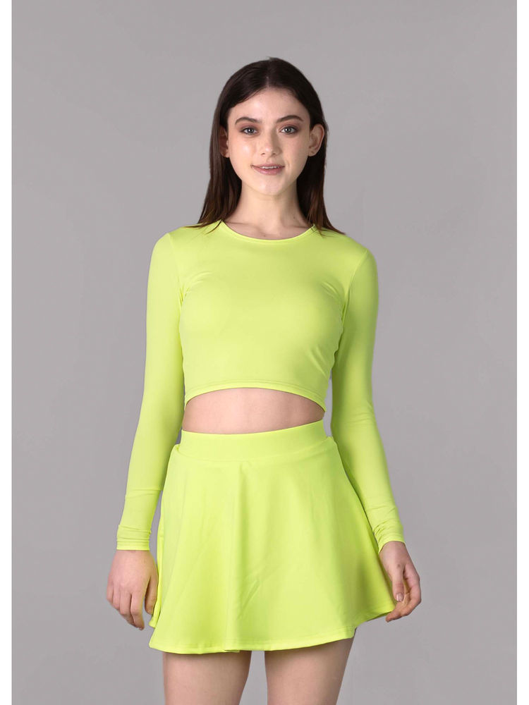 Keepfit Women Green Polyester Top with Bottom-image-1