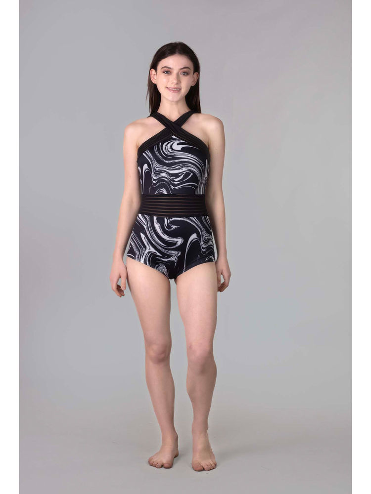 Keepfit Women Black Polyester Swimsuit-image-35