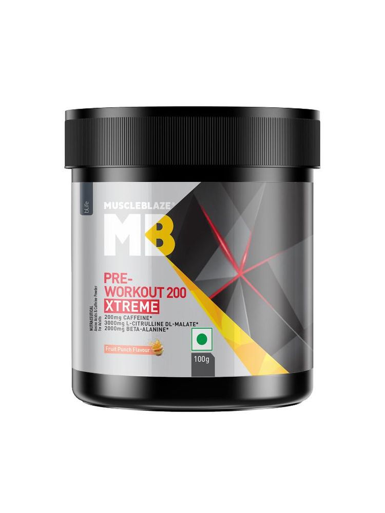 MuscleBlaze Pre Workout 200 Xtreme - Fruit Punch