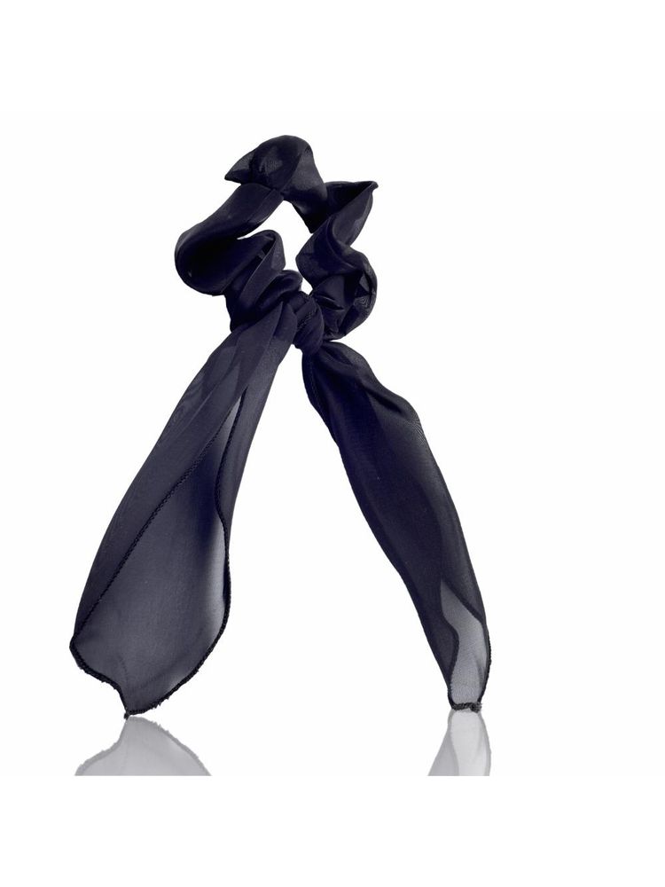 GUBB Hair Scarf Scrunchie For Women, Elastic Hair Band - Noir Hues
