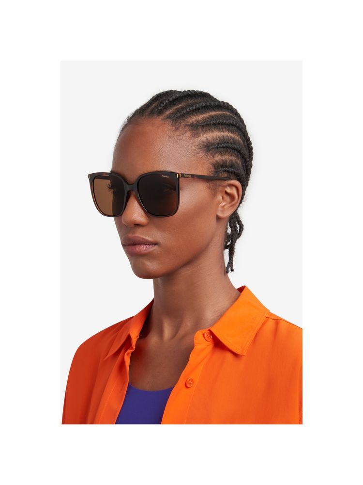 Polaroid Women Brown Square Full Rim Uv Protection Sunglass-20671101057M9 (57)-image-35