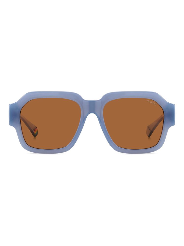 Polaroid Unisex Brown Square Full Rim Uv Protection Sunglass-206716Mvu54He (54)-image-8