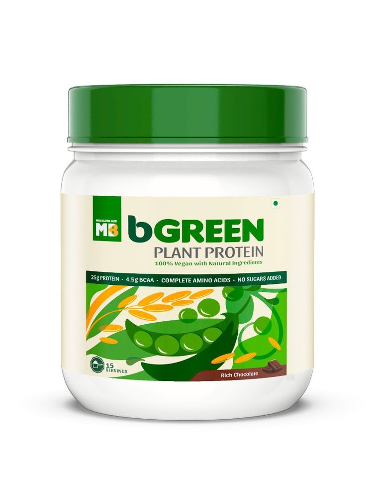 bGREEN 100% Vegan Plant Protein - Rich Chocolate Flavour-image-3