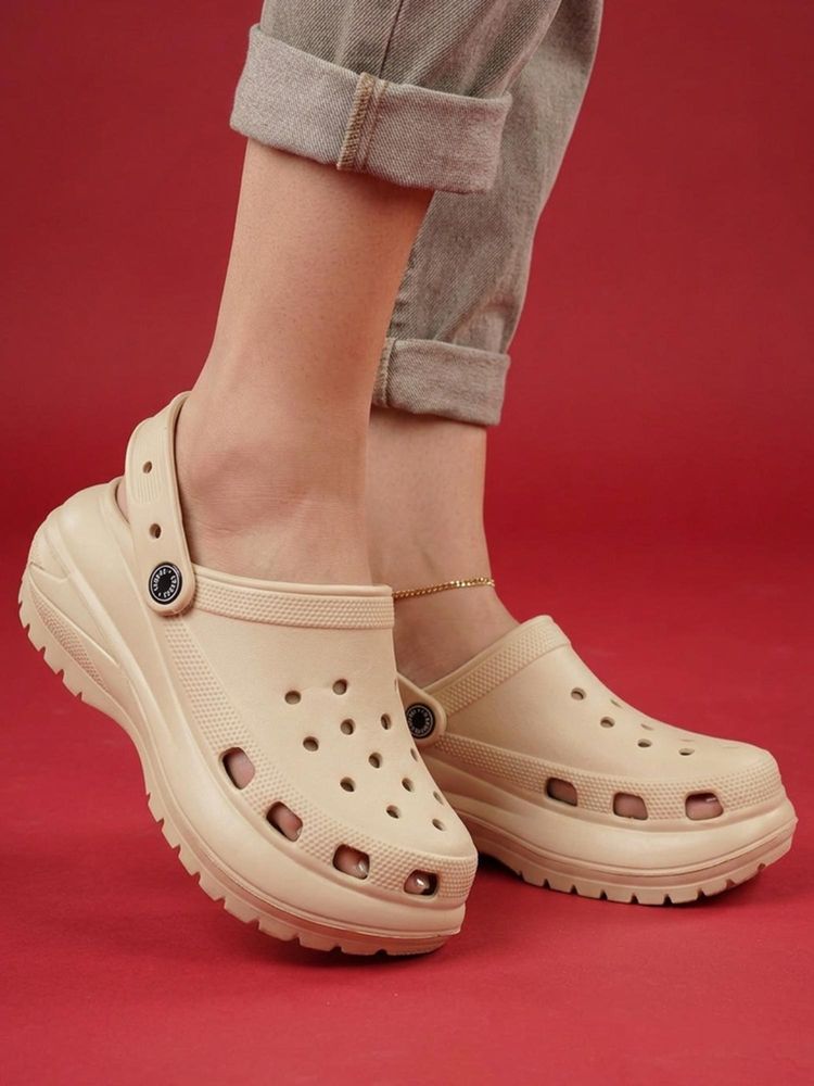 Carlton London Womens Lightweight EVA Comfort Slip-On Clogs with Back-Strap - Beige-picture-10