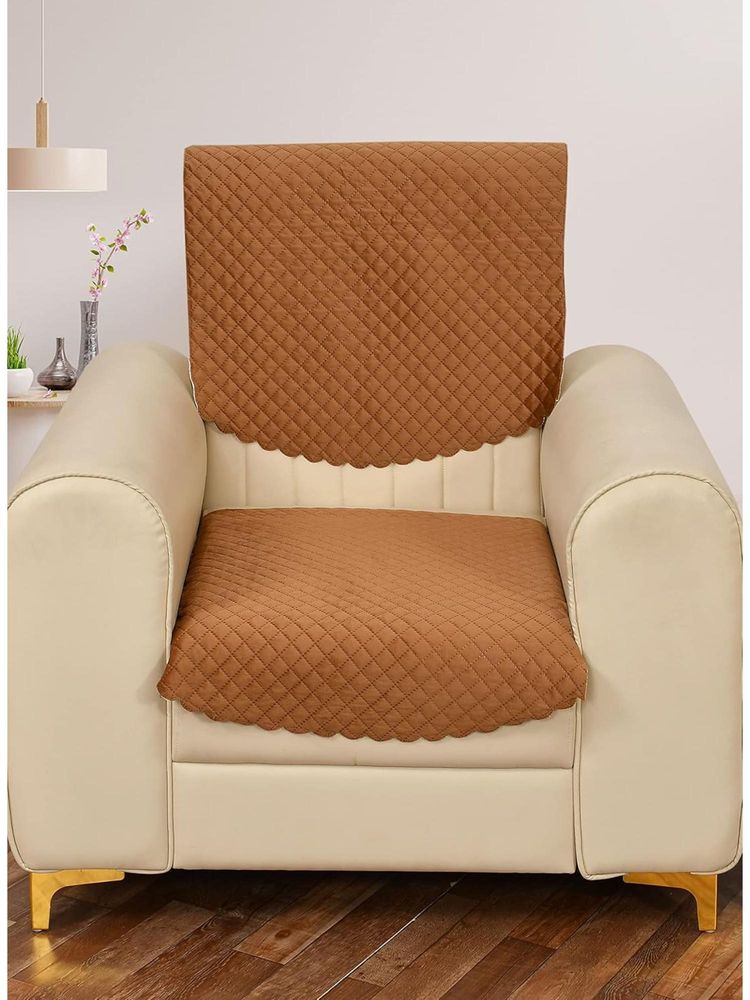 BAJO'S Brown 1 Seater Sofa Cover-image-4
