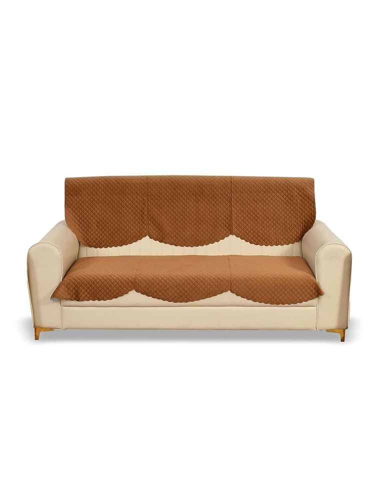 BAJO'S Brown 3 Seater Sofa Cover-image-2