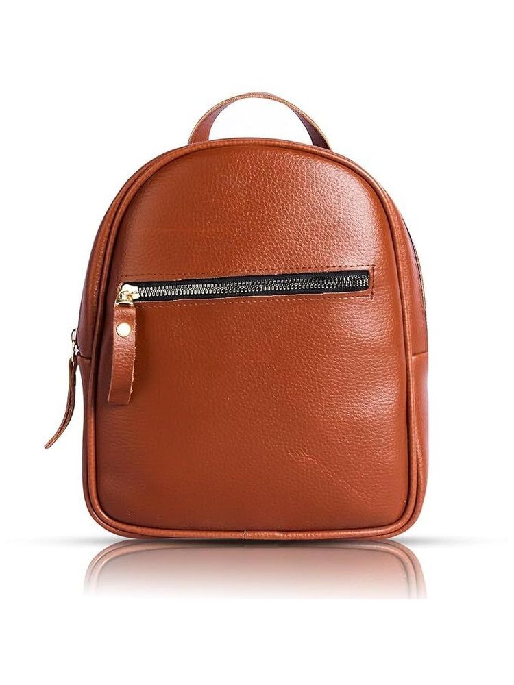 Cimoni Unisex Solid Brown Backpack-image-24