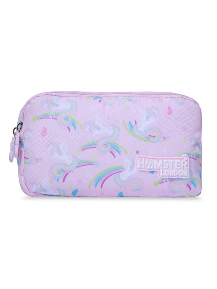 Hamster London Women Perky Unicorn Printed Purple Pouch (M)-picture-14
