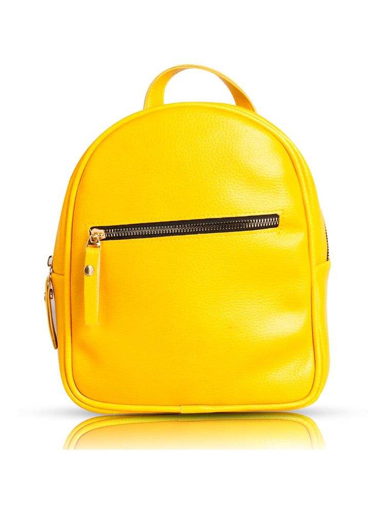 Cimoni Unisex Solid Yellow Backpack-picture-17