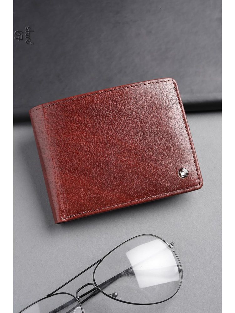 Louis Philippe Men Brown Textured Genuine Leather Wallet-picture-28