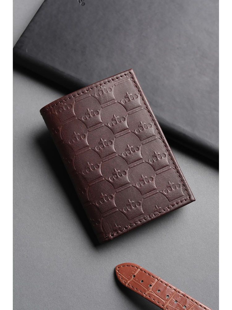 Louis Philippe Men Brown Textured Genuine Leather Wallet-picture-40