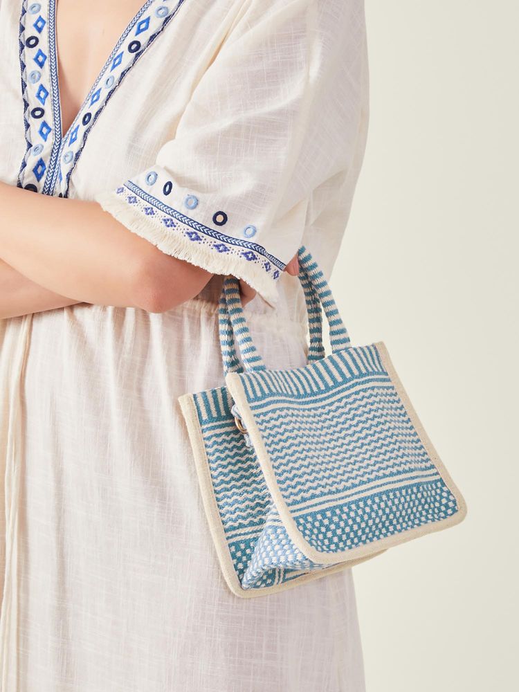 Accessorize London Women's Blue Mini Handheld Crossbody Bag-picture-19