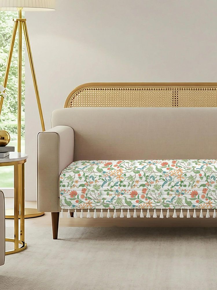 Urban Space Noor Tassels Quilted Anti-Skid Cotton Sofa Cover-picture-46