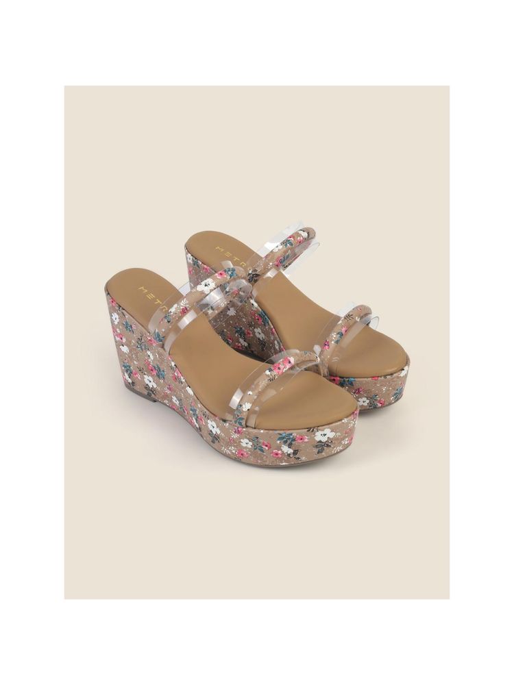 Metro Beige Synthetic Casual Wedges Heels-image-43