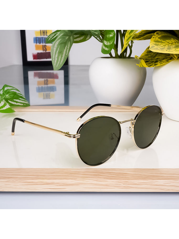 Voyage Green Round Sunglass for Unisex (1915MG3624)