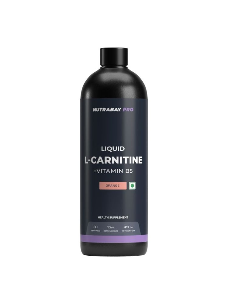 Nutrabay Pro Liquid L-Carnitine Pre & Post Workout Supplement - Orange Flavour