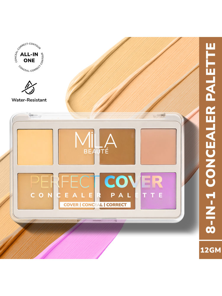 Mila Beauté Perfect Cover Concealer Palette, 8 In 1 Conceal, Correct & Contour-picture-11