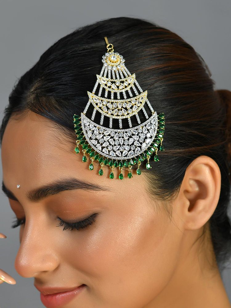 Voylla Afsana Royale American Diamond Paasa Maangtikka-image-48