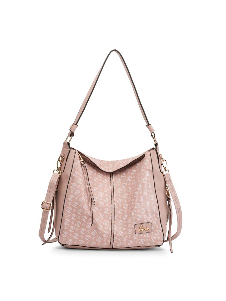 Lavie Women Pink Printed Handbag (L)-picture-11