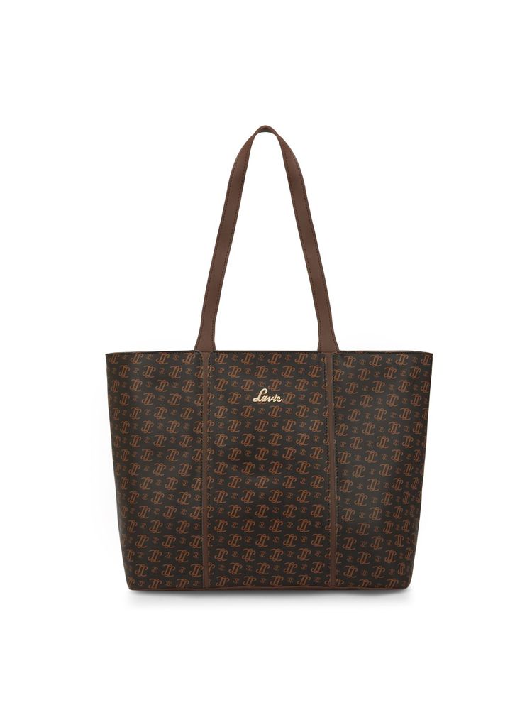 Lavie Women Brown Printed Tote Bag (L)-picture-21