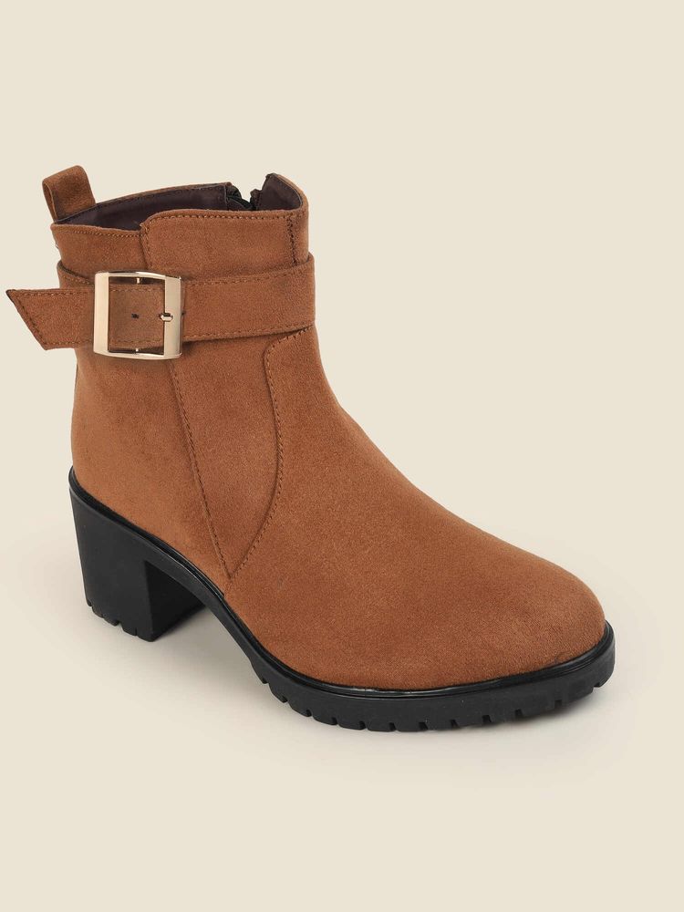 Metro Women Tan Casual Boots-image-9