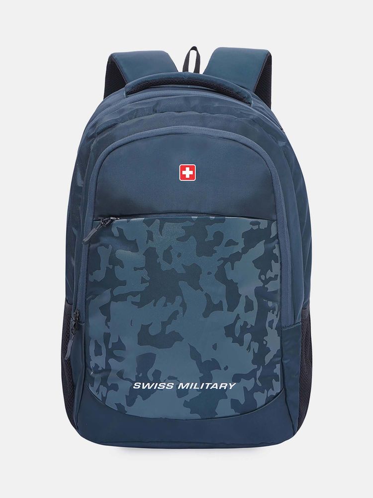 Swiss Military Unisex Blue Camouflage Printed 16 Inch Laptop Backpack-picture-18