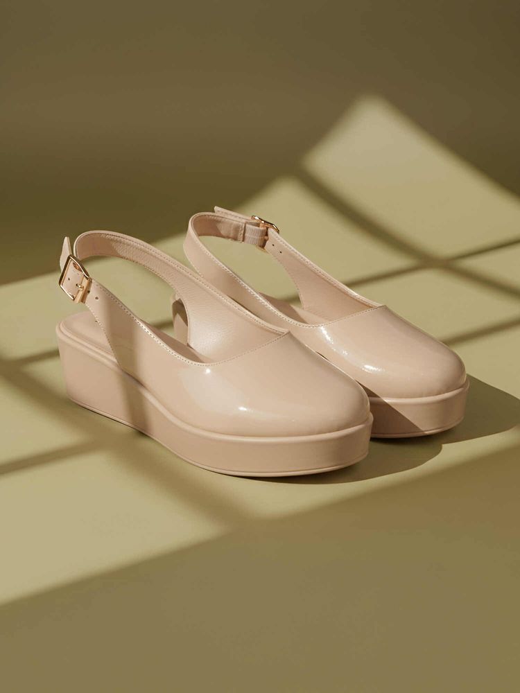 Mochi Women Beige Sandals-image-45