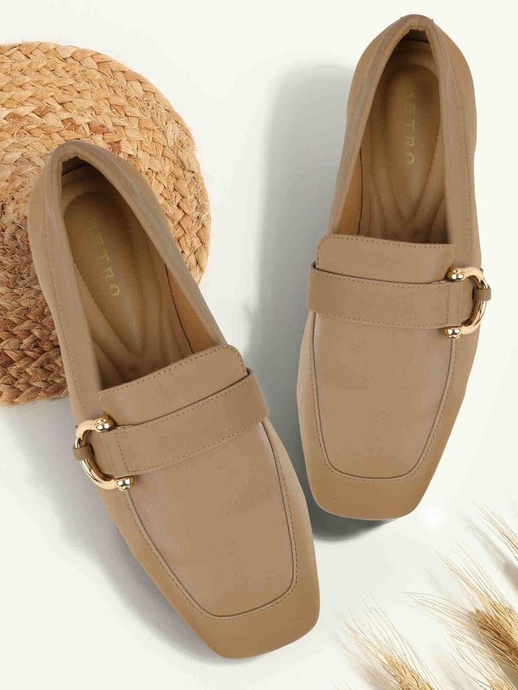 Metro Women Beige Loafers-picture-41