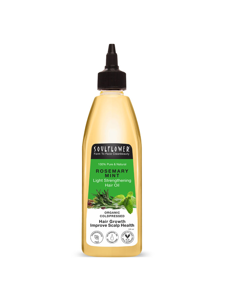 Soulflower Rosemary Mint Hair Growth Oil For Hair Fall & Dandruff Control, Light Hair Oil-image-9