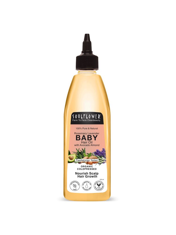 Soulflower Rosemary Lavender Baby Hair Oil
